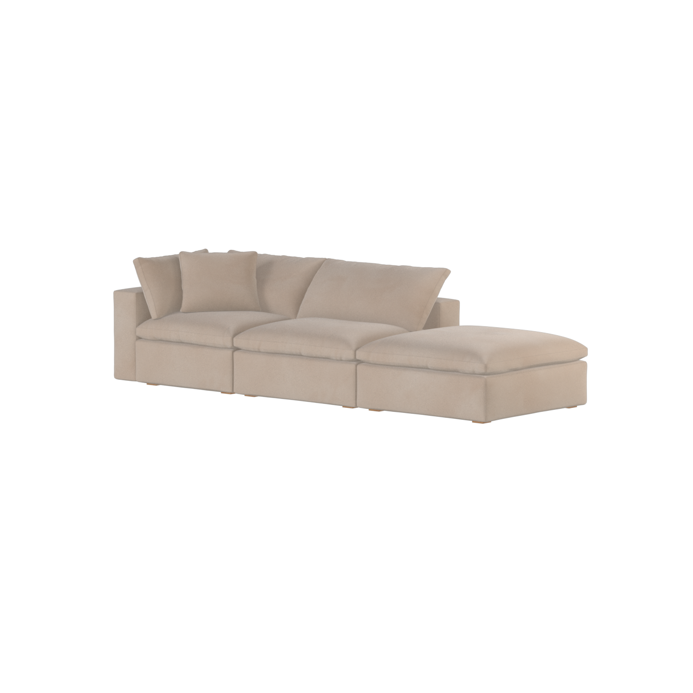 Ari modulares Ecksofa mit Sitzhocker