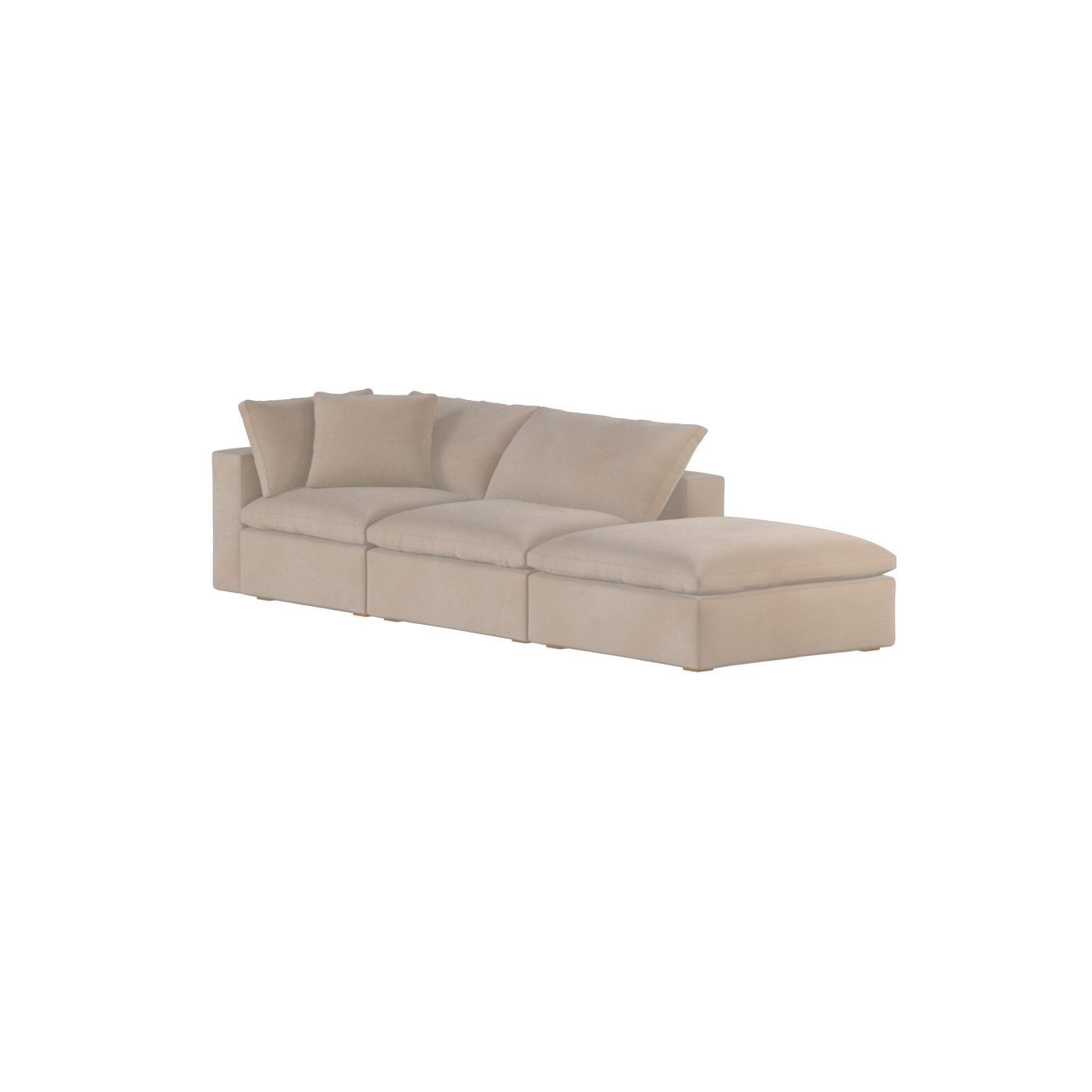 Ari modulares Ecksofa mit Sitzhocker
