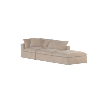 Ari modulares Ecksofa mit Sitzhocker