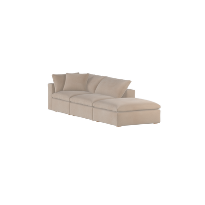 Ari modulares Ecksofa mit Sitzhocker