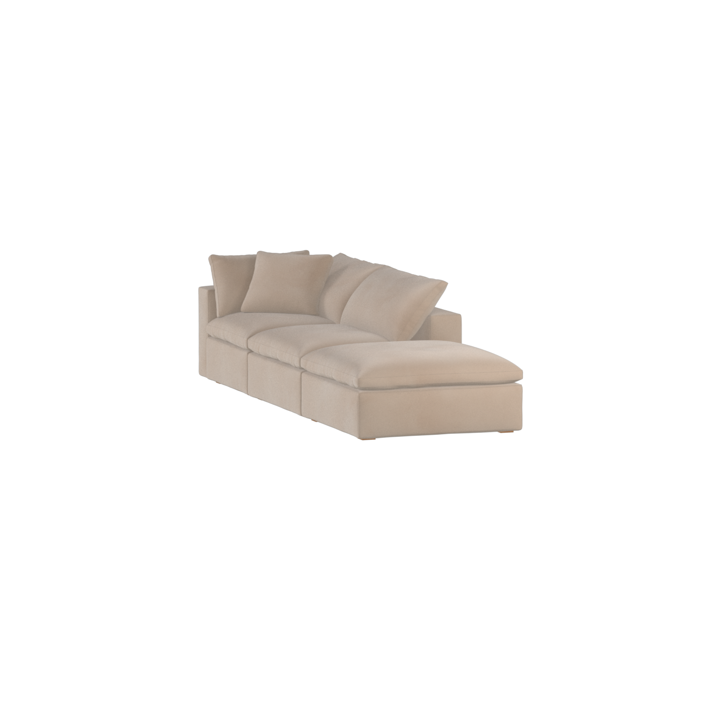 Ari modulares Ecksofa mit Sitzhocker