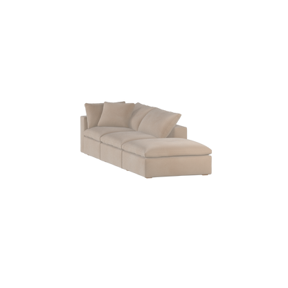 Ari modulares Ecksofa mit Sitzhocker