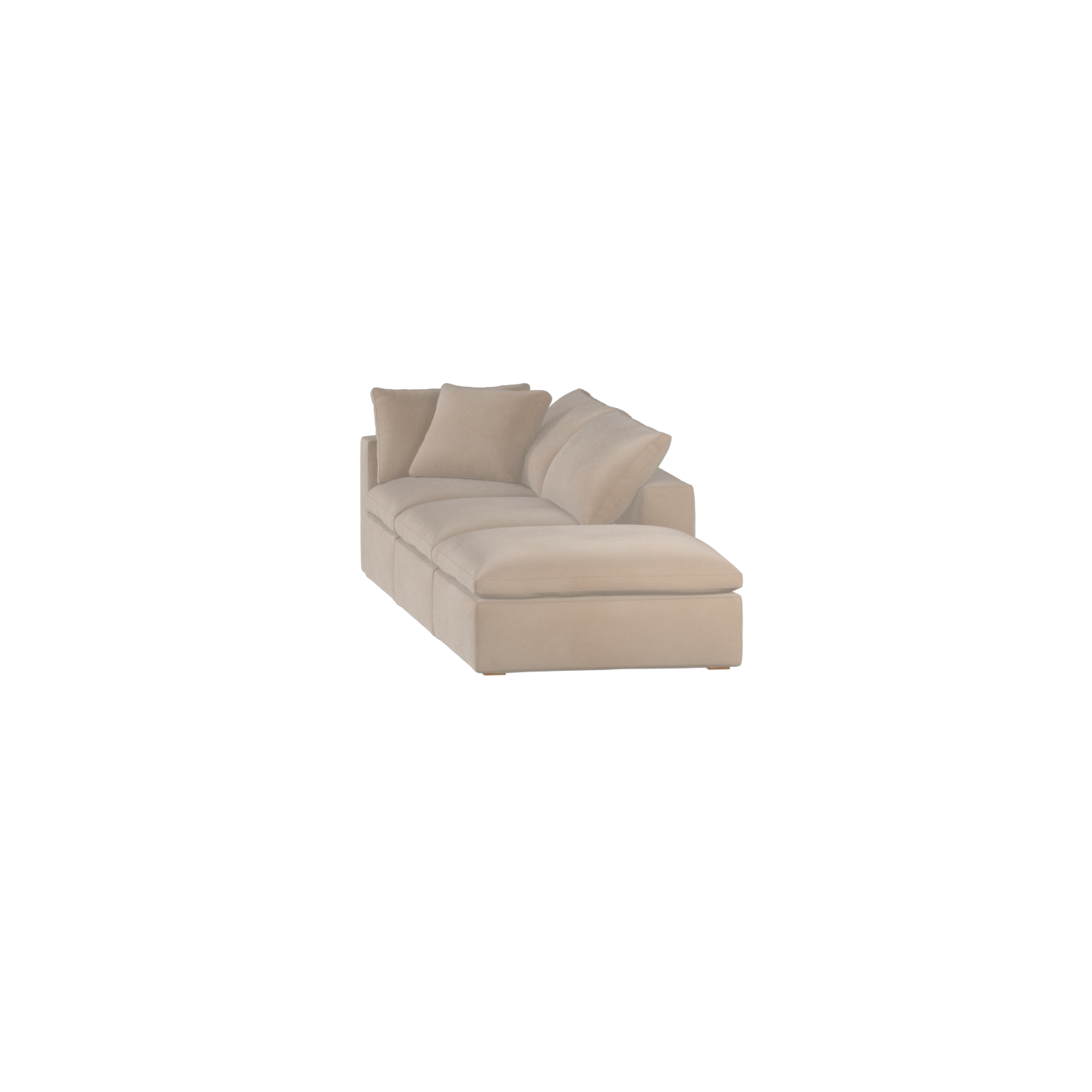 Ari modulares Ecksofa mit Sitzhocker