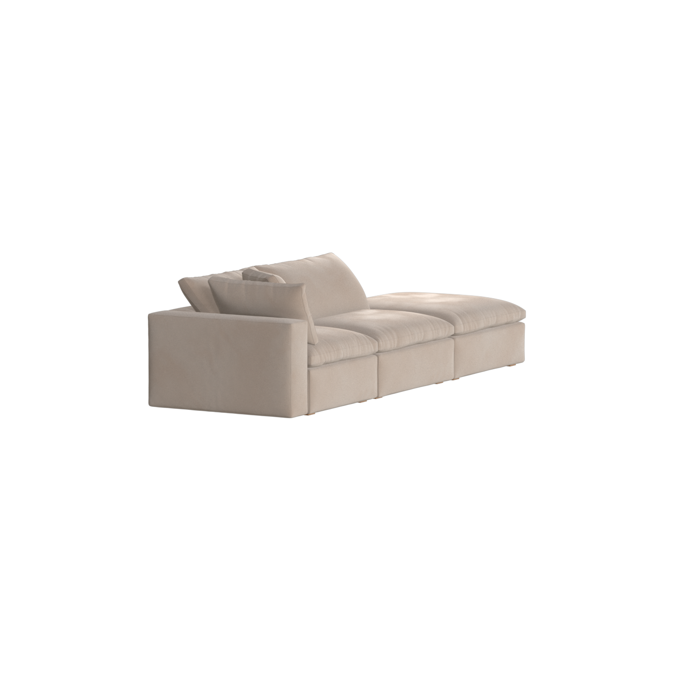 Ari modulares Ecksofa mit Sitzhocker