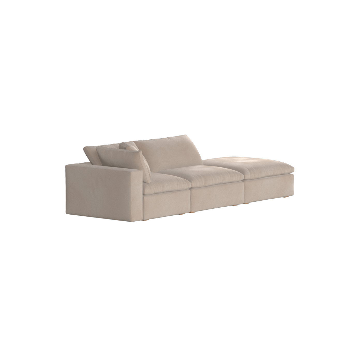 Ari modulares Ecksofa mit Sitzhocker