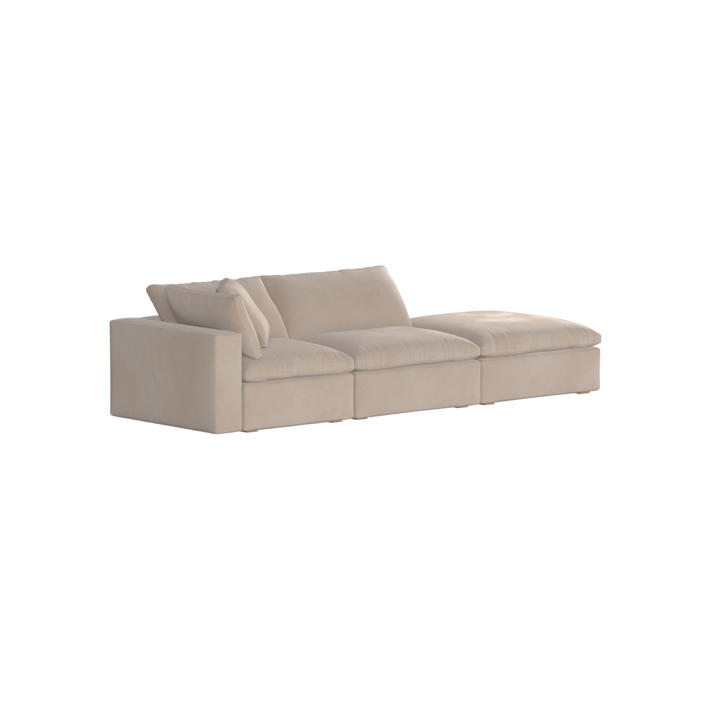 Ari modulares Ecksofa mit Sitzhocker