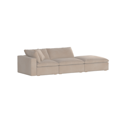 Ari modulares Ecksofa mit Sitzhocker