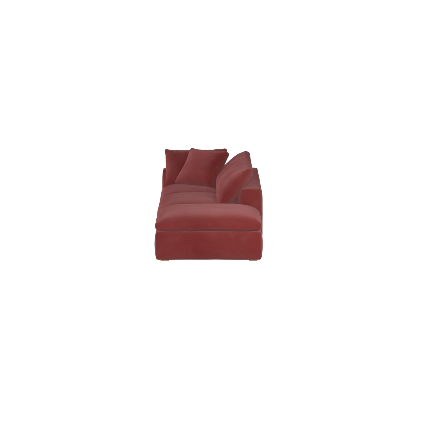 Canapé d'angle modulable Ari avec pouf - Large choix de tissus