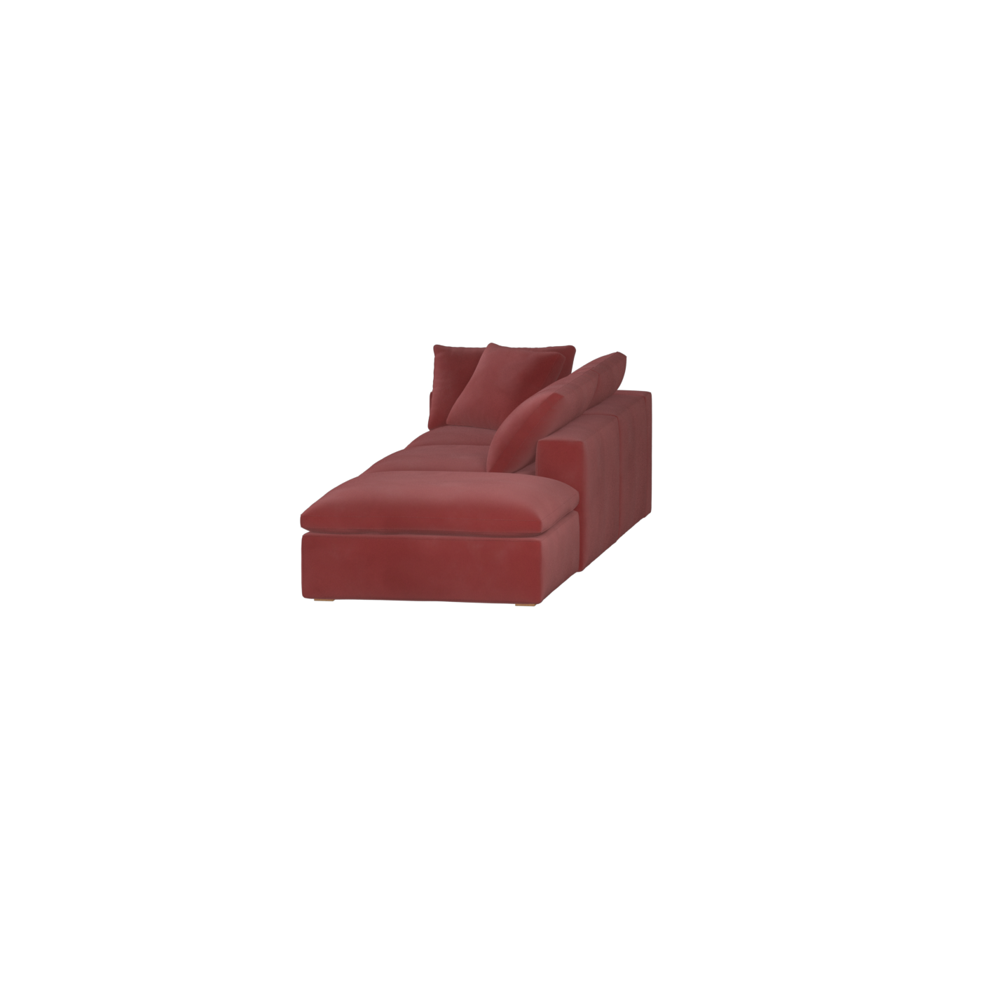 Canapé d'angle modulable Ari avec pouf - Large choix de tissus