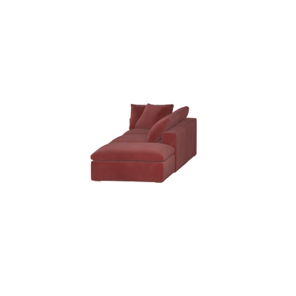 Canapé d'angle modulable Ari avec pouf - Large choix de tissus