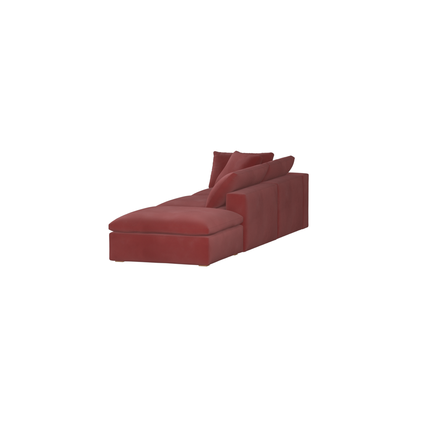 Canapé d'angle modulable Ari avec pouf - Large choix de tissus