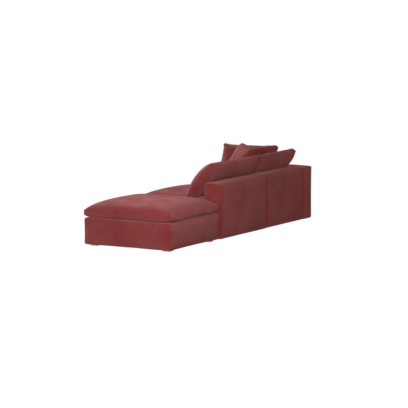 Canapé d'angle modulable Ari avec pouf - Large choix de tissus