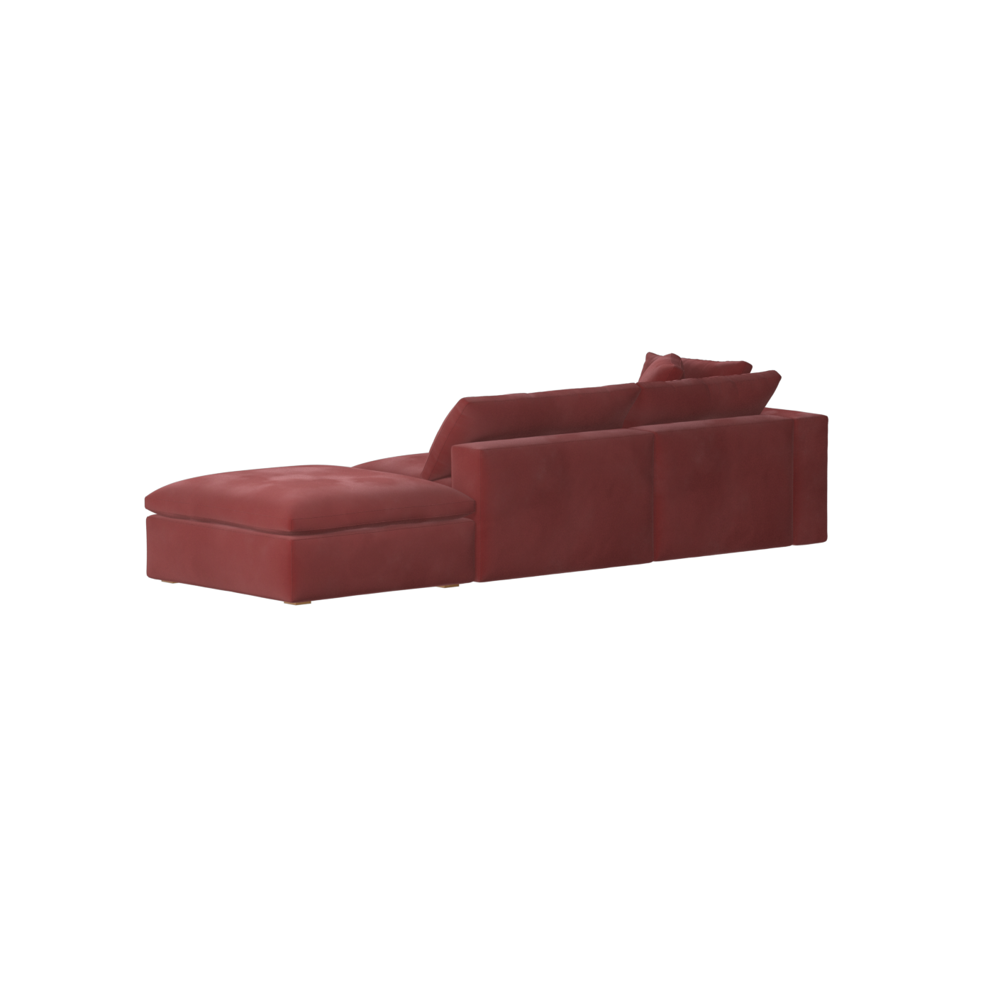 Canapé d'angle modulable Ari avec pouf - Large choix de tissus
