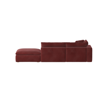 Canapé d'angle modulable Ari avec pouf - Large choix de tissus