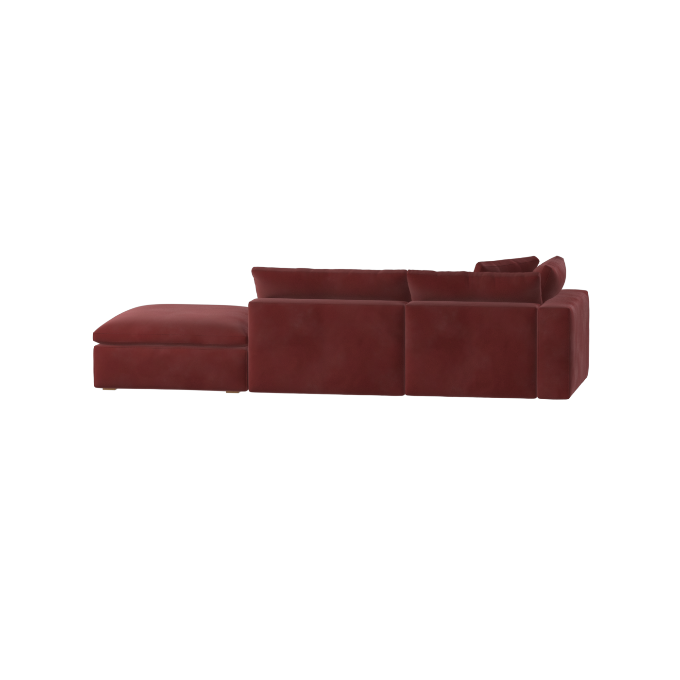 Canapé d'angle modulable Ari avec pouf - Large choix de tissus