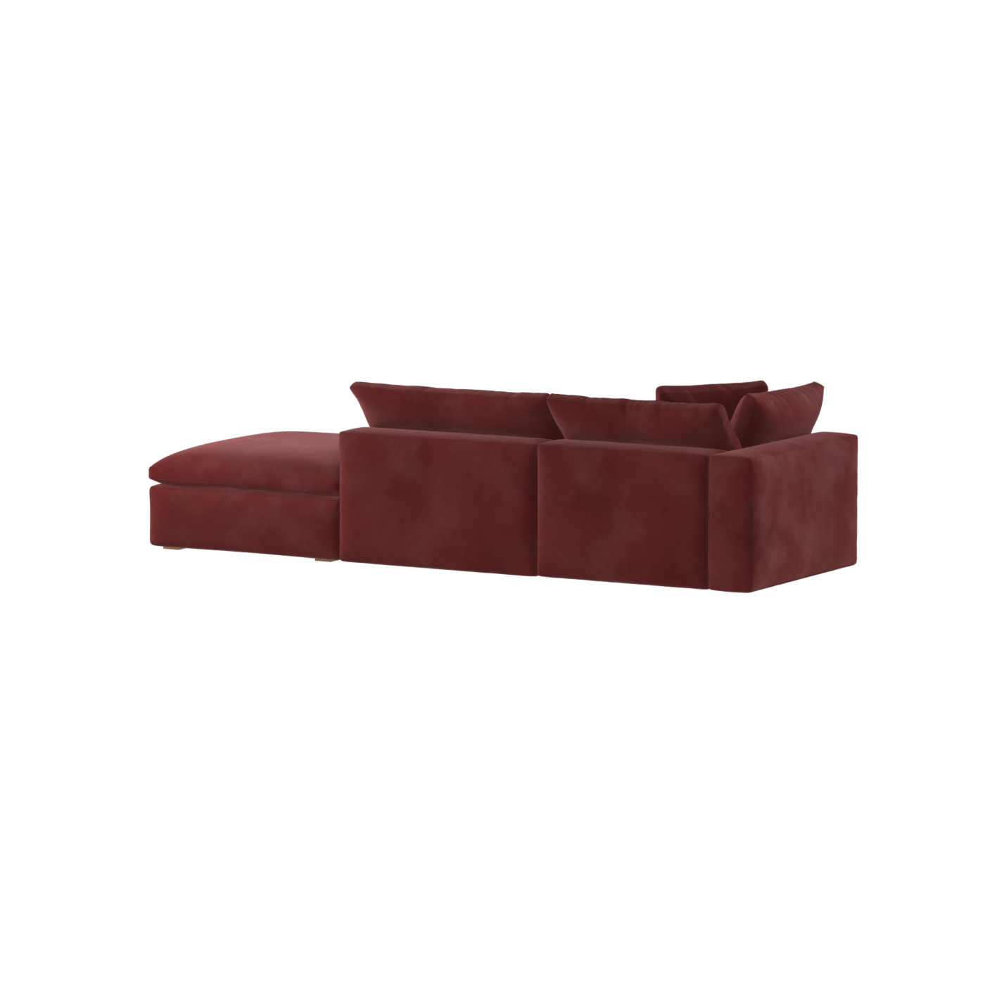 Canapé d'angle modulable Ari avec pouf - Large choix de tissus