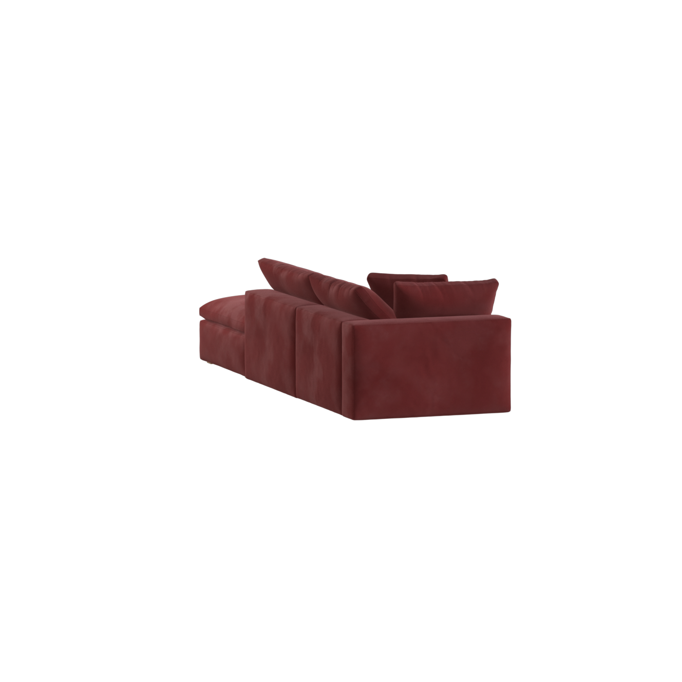 Canapé d'angle modulable Ari avec pouf - Large choix de tissus