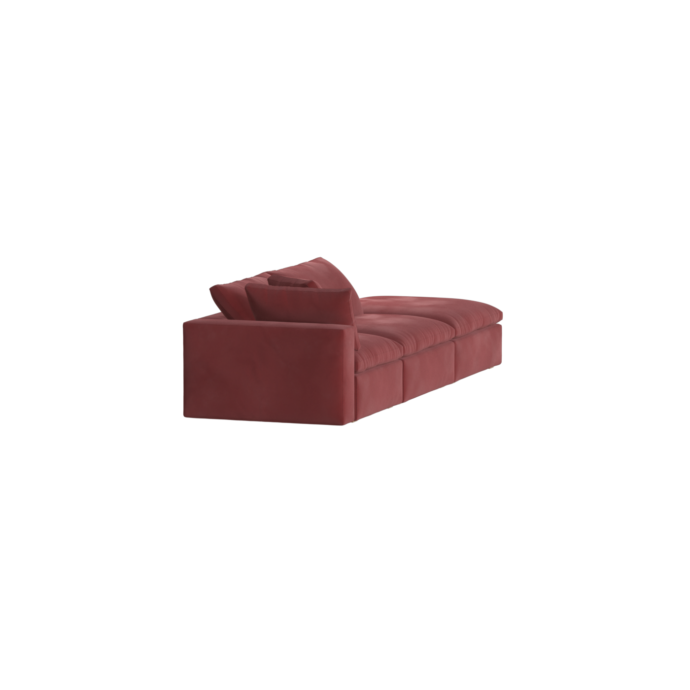 Canapé d'angle modulable Ari avec pouf - Large choix de tissus