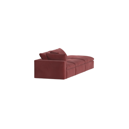 Canapé d'angle modulable Ari avec pouf - Large choix de tissus