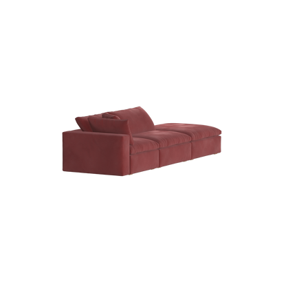 Canapé d'angle modulable Ari avec pouf - Large choix de tissus
