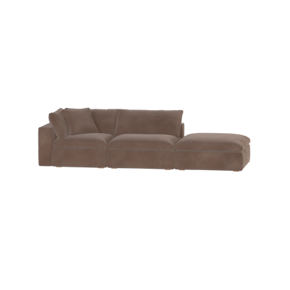 Ari modulares Ecksofa mit Sitzhocker