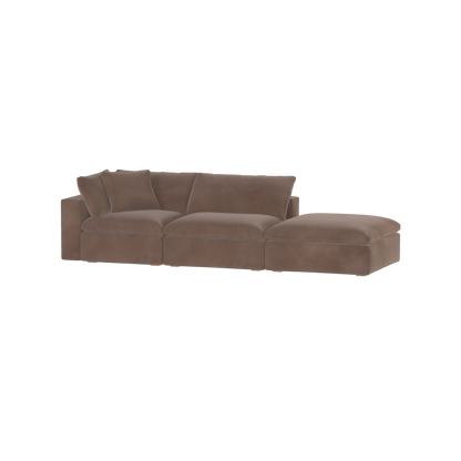 Ari modulares Ecksofa mit Sitzhocker