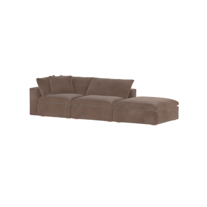 Ari modulares Ecksofa mit Sitzhocker