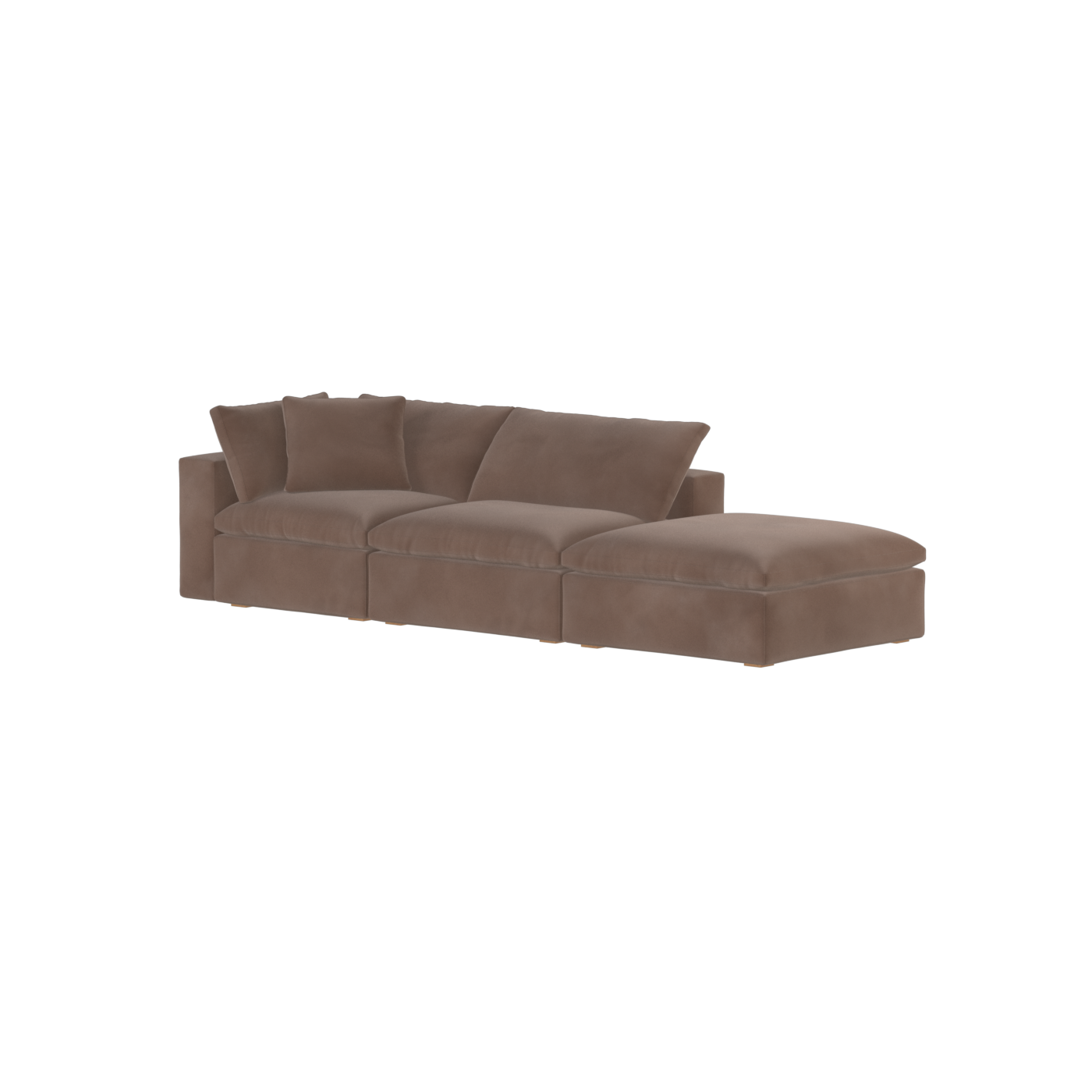 Ari modulares Ecksofa mit Sitzhocker
