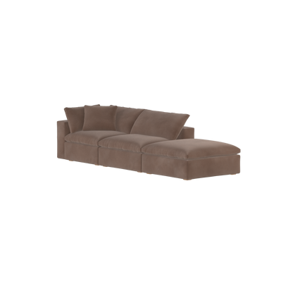 Ari modulares Ecksofa mit Sitzhocker