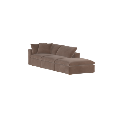 Ari modulares Ecksofa mit Sitzhocker