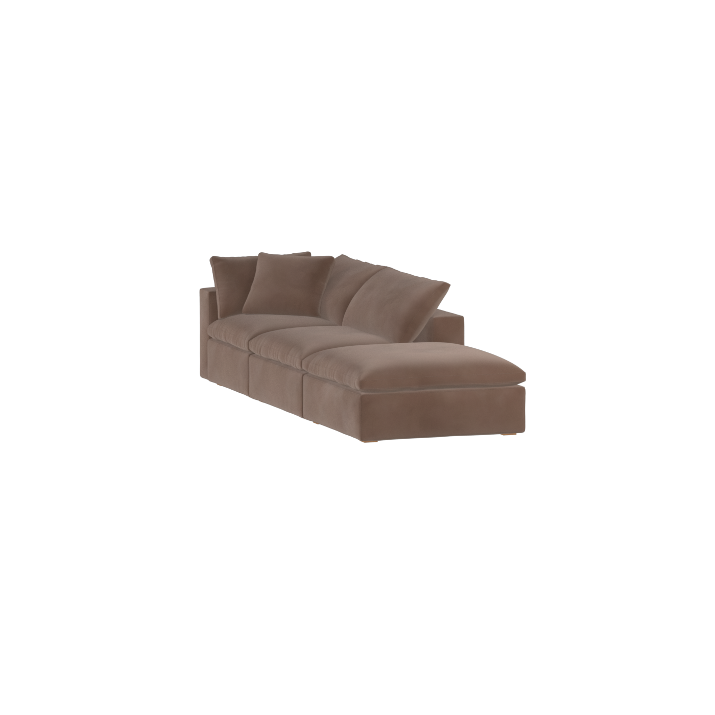 Ari modulares Ecksofa mit Sitzhocker