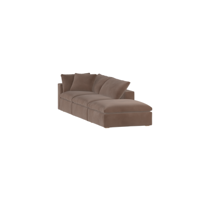 Ari modulares Ecksofa mit Sitzhocker