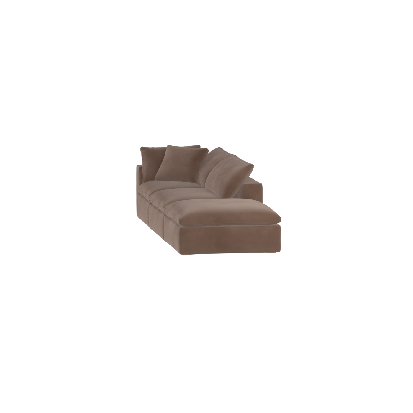 Ari modulares Ecksofa mit Sitzhocker