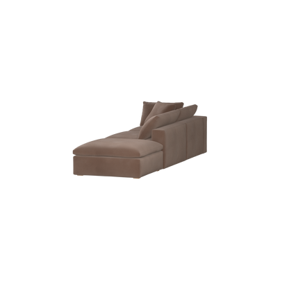 Ari modulares Ecksofa mit Sitzhocker