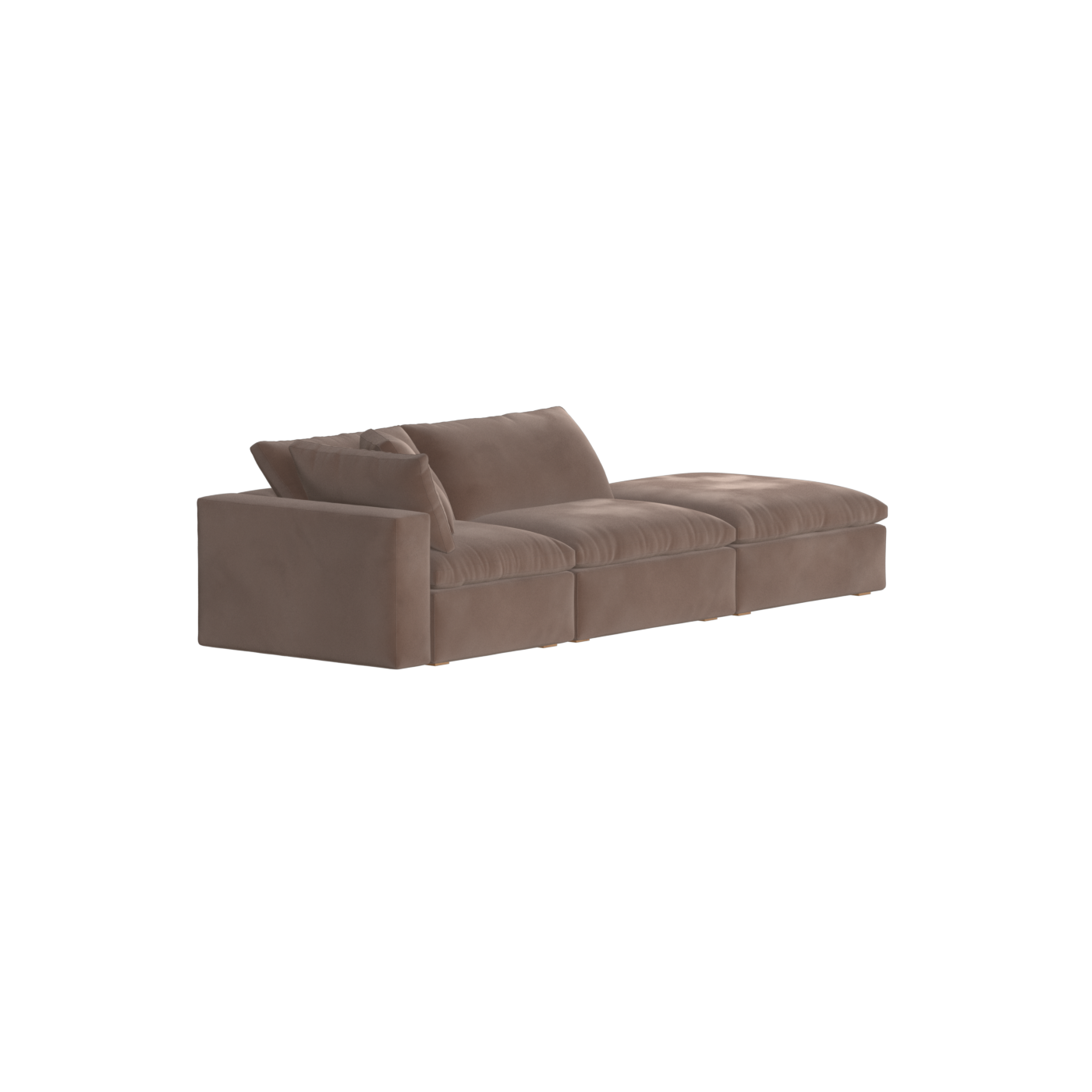 Ari modulares Ecksofa mit Sitzhocker
