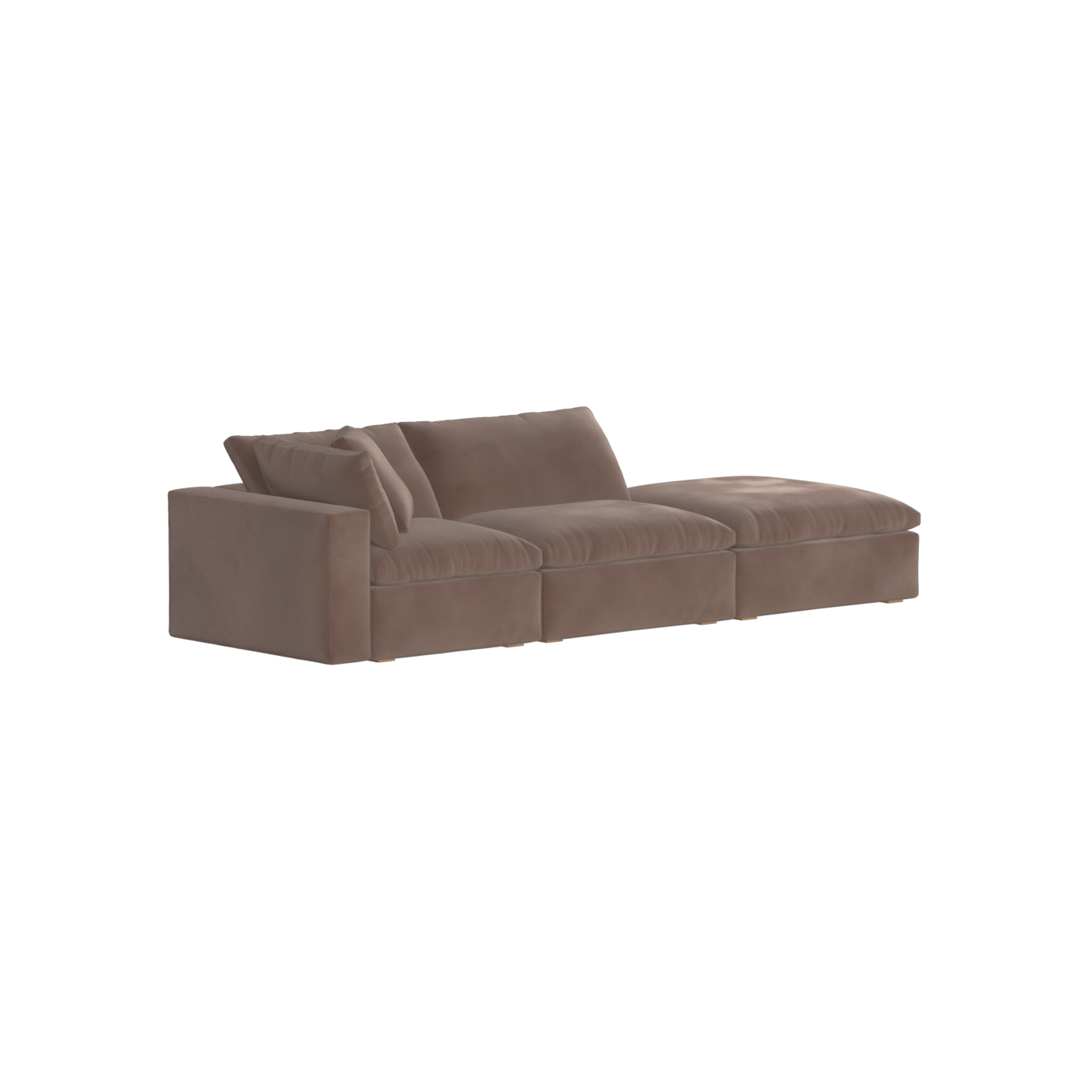 Ari modulares Ecksofa mit Sitzhocker