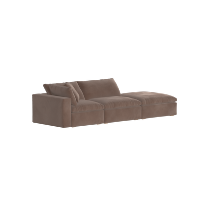 Ari modulares Ecksofa mit Sitzhocker