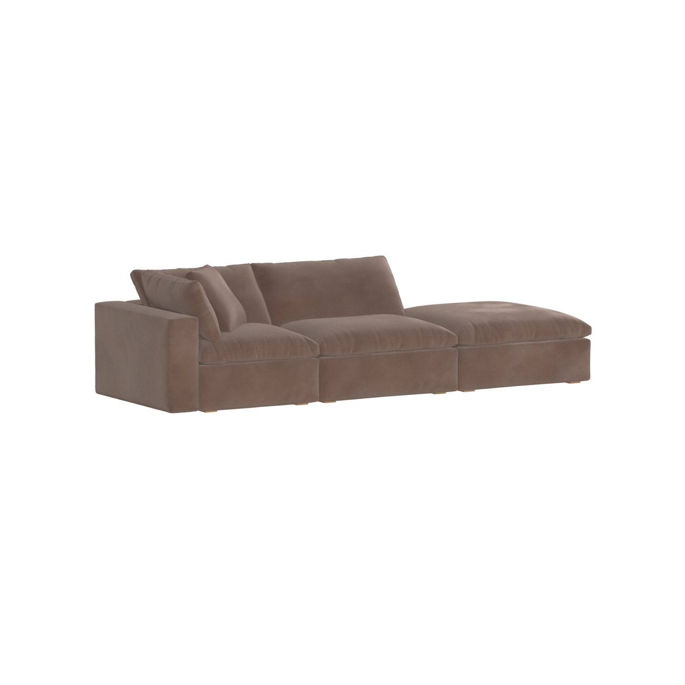 Ari modulares Ecksofa mit Sitzhocker