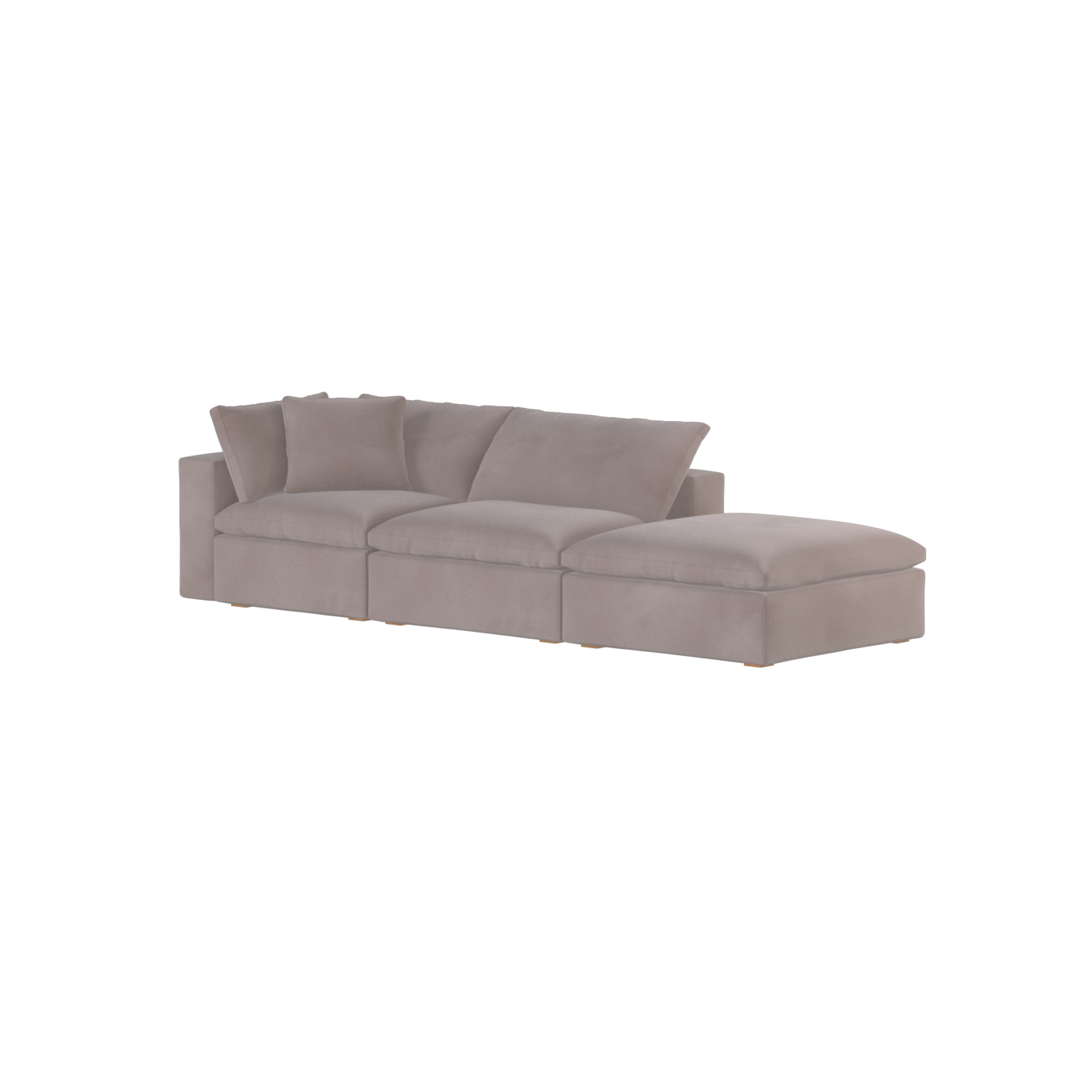 Ari modulares Ecksofa mit Sitzhocker