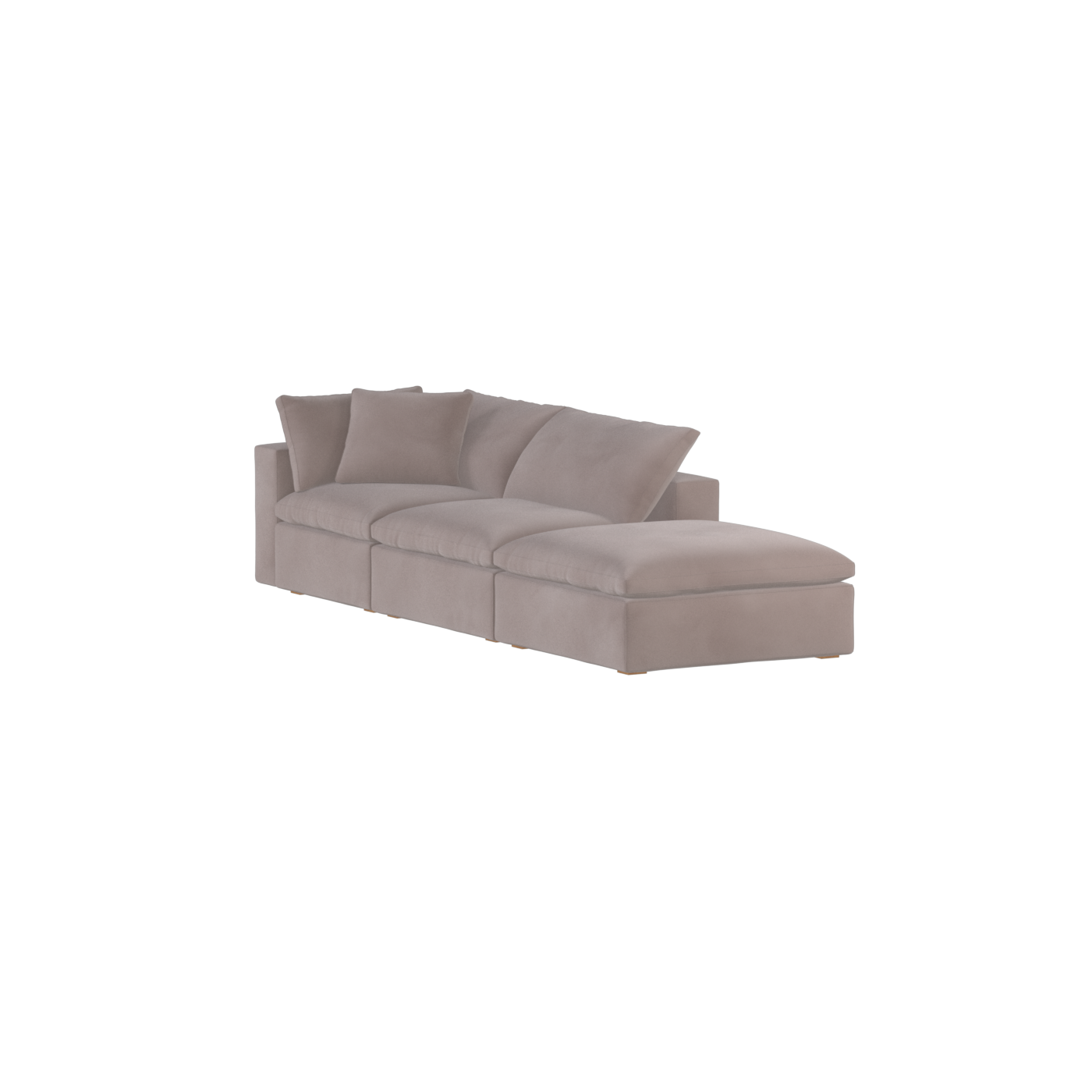 Ari modulares Ecksofa mit Sitzhocker