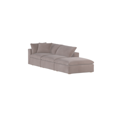 Ari modulares Ecksofa mit Sitzhocker