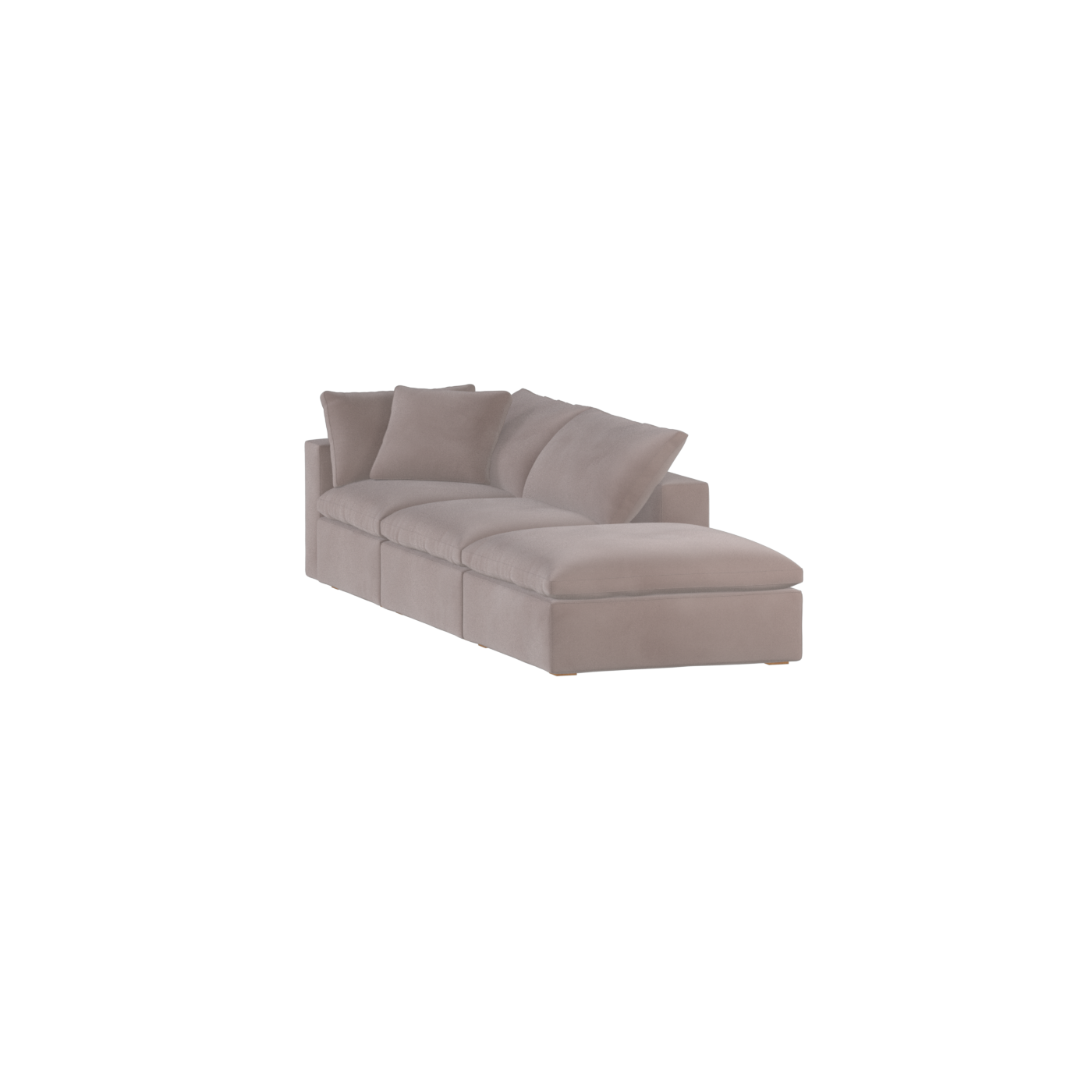 Ari modulares Ecksofa mit Sitzhocker