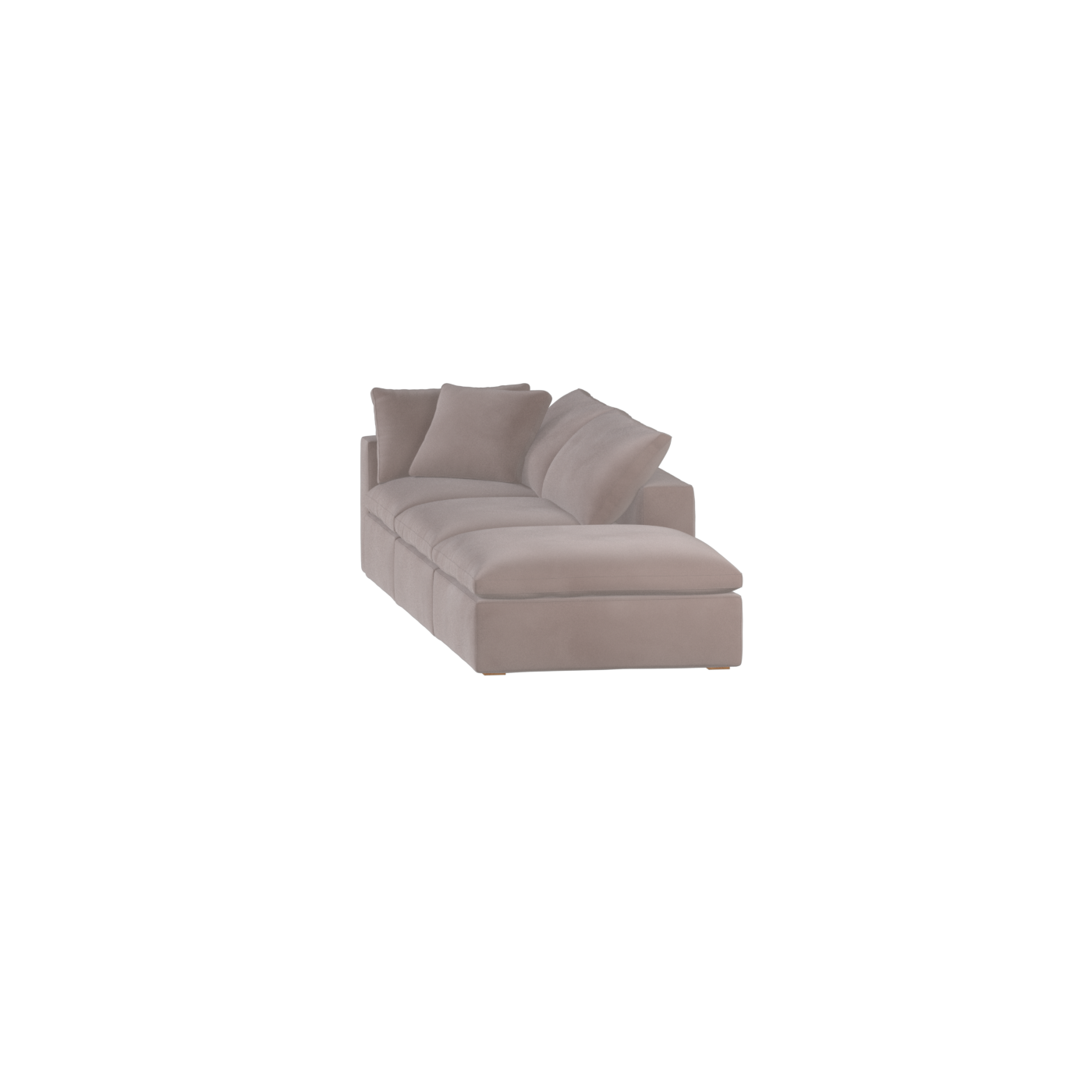 Ari modulares Ecksofa mit Sitzhocker