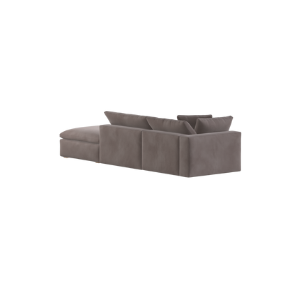 Ari modulares Ecksofa mit Sitzhocker