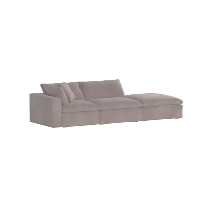 Ari modulares Ecksofa mit Sitzhocker