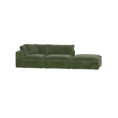 Ari modulares Ecksofa mit Sitzhocker