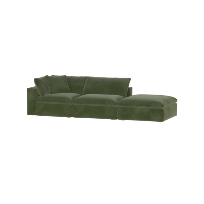 Ari modulares Ecksofa mit Sitzhocker