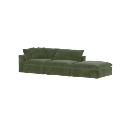 Ari modulares Ecksofa mit Sitzhocker