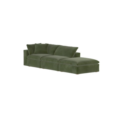 Ari modulares Ecksofa mit Sitzhocker