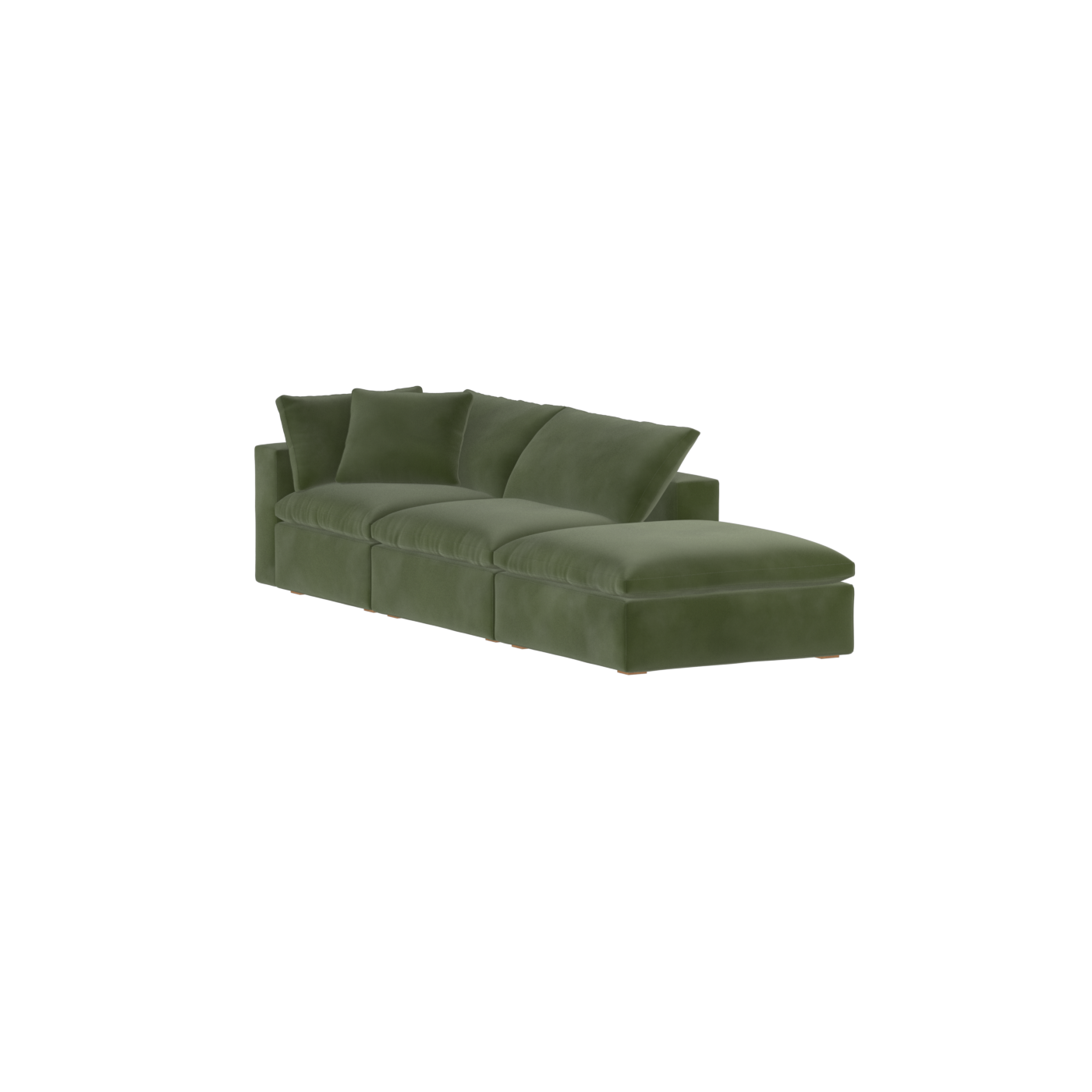 Ari modulares Ecksofa mit Sitzhocker